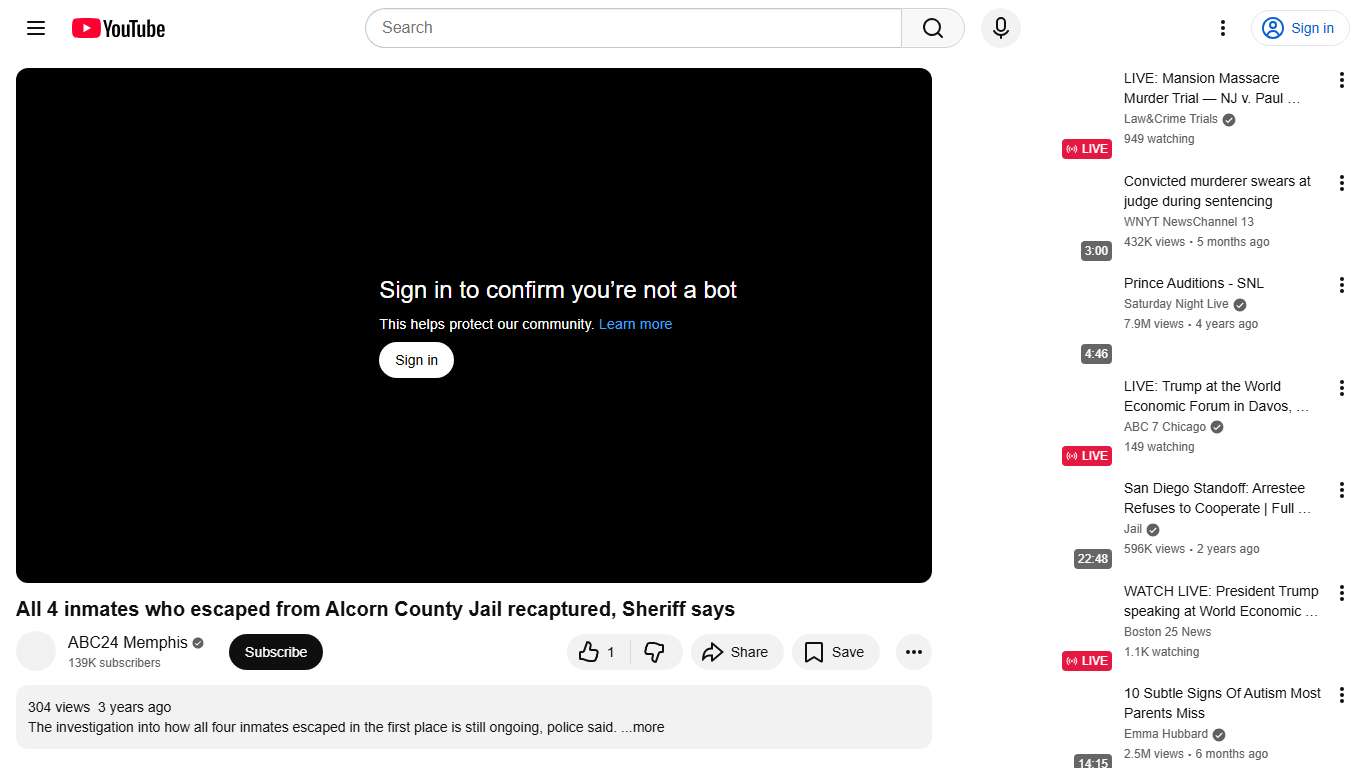 All 4 inmates who escaped from Alcorn County Jail recaptured, Sheriff says - YouTube